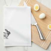 Serviettes de cuisine lapin vintage (Quart Plié)