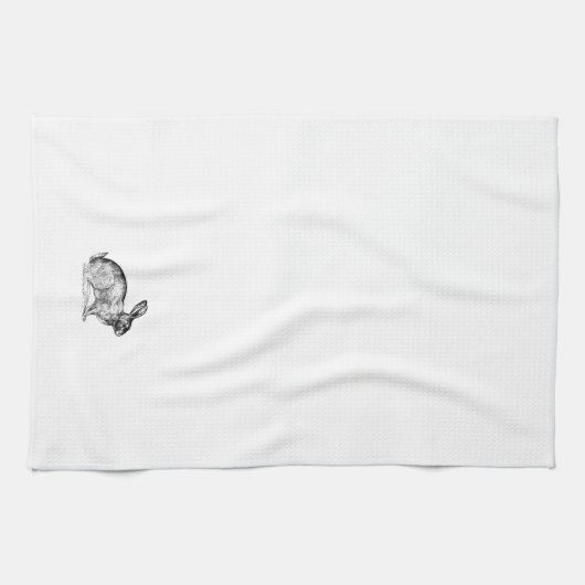 Serviettes de cuisine lapin vintage (Horizontal)