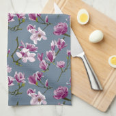 Serviettes de cuisine Magnolia fleurie (Quart Plié)