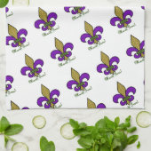 Serviettes De Cuisine Mardi Gras Fleur De Lis Colo (Plié)