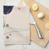 Serviettes de cuisine mignonnes de carlin et de (Quart Plié)