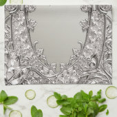 Serviettes De Cuisine Moderne Argent (Plié)