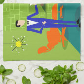 Serviettes de cuisine modernes de couples de la (Plié)