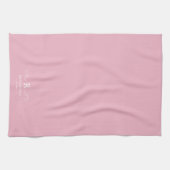 Serviettes de cuisine Monogramme Rustique Rose (Horizontal)