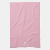 Serviettes de cuisine Monogramme Rustique Rose (Vertical)