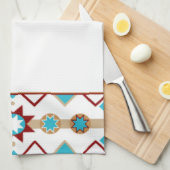 Serviettes de cuisine Motif amérindienne (Quart Plié)