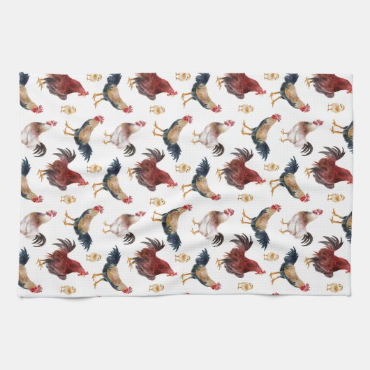 Serviettes de cuisine Motif de poulet (Horizontal)