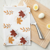 Serviettes de cuisine Motif Orange Falling Feuille (Quart Plié)