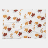 Serviettes de cuisine Motif Orange Falling Feuille (Horizontal)