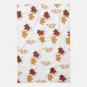 Serviettes de cuisine Motif Orange Falling Feuille (Vertical)