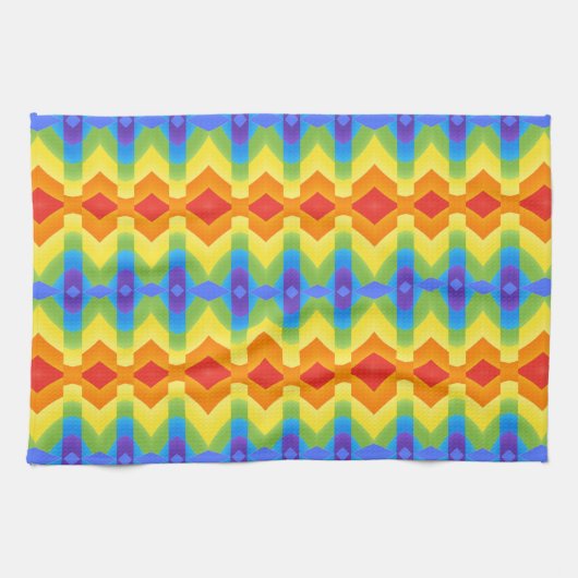 Serviettes de cuisine Multi couleur géométrique de (Horizontal)