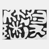 Serviettes de cuisine noir et blanc (Horizontal)