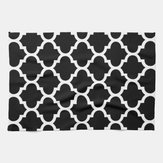 Serviettes de cuisine noires et blanches de (Horizontal)