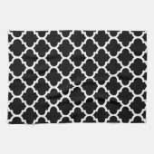 Serviettes de cuisine noires et blanches de (Horizontal)
