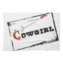 Serviettes de cuisine occidentales "de cow-girl