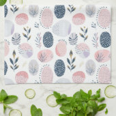 Serviettes de cuisine œufs de Pâques pastel modern (Plié)