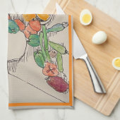 Serviettes de cuisine Oranges (Quart Plié)