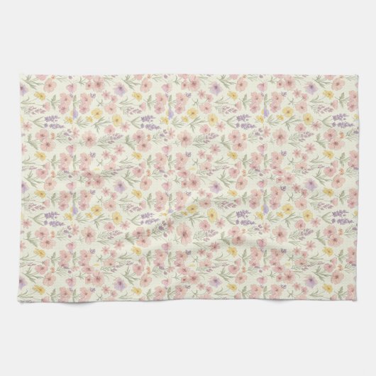 Serviettes de cuisine Pastel Floral (Horizontal)