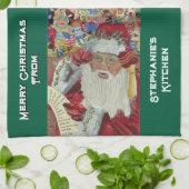 Serviettes de cuisine Père Noël classique sur mesu (Plié)
