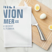 Serviettes de cuisine personnalisées de la Réunion (Quart Plié)