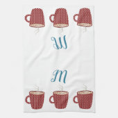 Serviettes de cuisine personnalisées Red Polka Dot (Vertical)