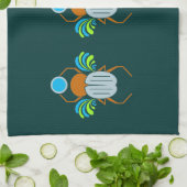 Serviettes de cuisine personnalisées Scarab (Plié)