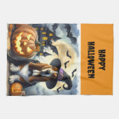 Serviettes de cuisine pour chien de sorcière d'Hal (Horizontal)