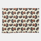 Serviettes de cuisine pour chien saucisse errant (Horizontal)
