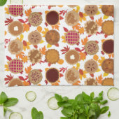 Serviettes de cuisine pour les fêtes d'automne (Plié)