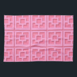 Serviettes de cuisine Retro Pink Trellis<br><div class="desc">Ajoutez un peu de Palm Springs moderne du milieu du siècle partout où vous allez avec ces serviettes de cuisine motif Retro Pink Trellis. Il s'inspire de blocs de brise en béton vintage. L'architecture déconstruite des années 1950 donnera une sensation de design instantané à la vie quotidienne.</div>