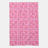 Serviettes de cuisine Retro Pink Trellis (Vertical)