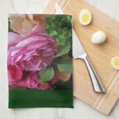 Serviettes de cuisine Rose (Quart Plié)