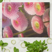 Serviettes De Cuisine Rose Fleur (Plié)
