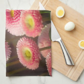 Serviettes De Cuisine Rose Fleur (Quart Plié)