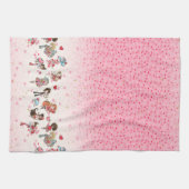 Serviettes de cuisine roses de la Saint-Valentin (Horizontal)