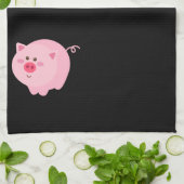 Serviettes de cuisine roses de porc (Plié)