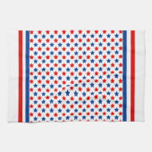Serviettes De Cuisine Rouge, Blanc Et Bleu Étoiles (Horizontal)