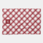Serviettes de cuisine rouge et blanche (Horizontal)