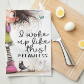 Serviettes De Cuisine Sans Fil Pour Fille (Quart Plié)