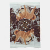 Serviettes de cuisine Shiba Inu (Vertical)