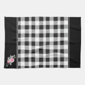 Serviettes de cuisine simple Rose et Buffalo Plaid (Horizontal)