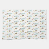 Serviettes de cuisine singes bananes feuilles (Horizontal)