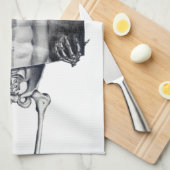 Serviettes de cuisine squelettiques de (Quart Plié)