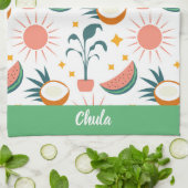 Serviettes de cuisine style Boho customisées (Plié)