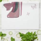 Serviettes de cuisine stylets d'art de chaussure (Plié)