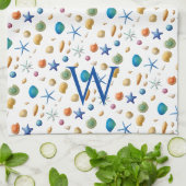 Serviettes de cuisine sur le thème de la mer et de (Plié)