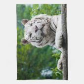 Serviettes de cuisine Tiger blanc (Vertical)