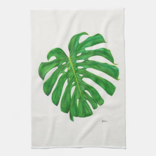 Serviettes de cuisine tropicales de feuille de (Vertical)