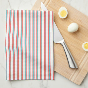 Serviettes de cuisine vertes, rouges et blanches