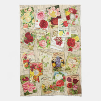 Serviettes de cuisine Vintages à fleurs